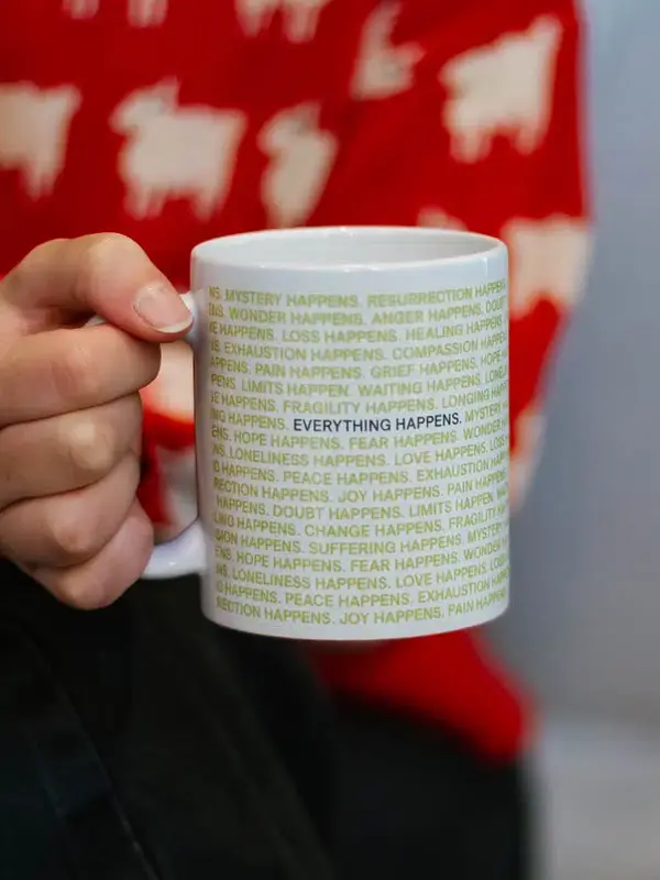Everything Happens Mug – Yellow