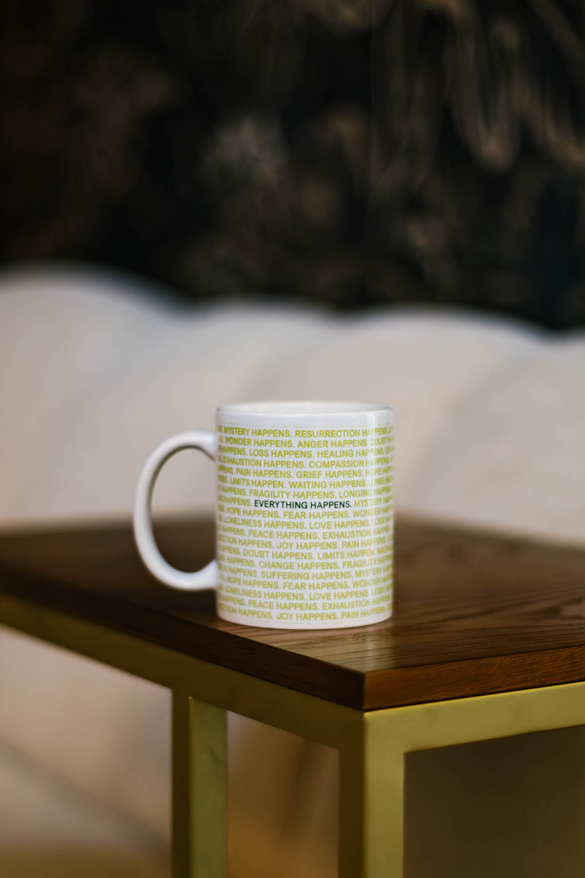 Everything Happens Mug – Yellow - Image 3