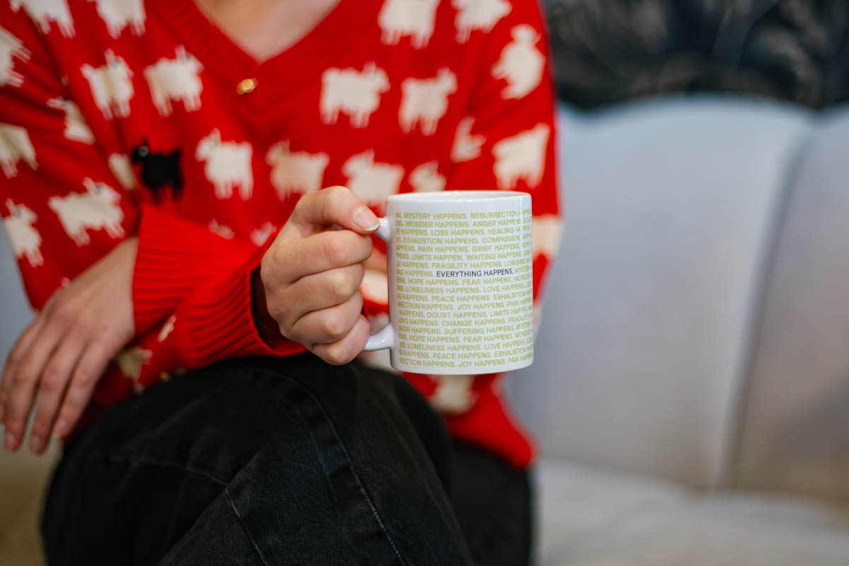 Everything Happens Mug – Yellow - Image 2