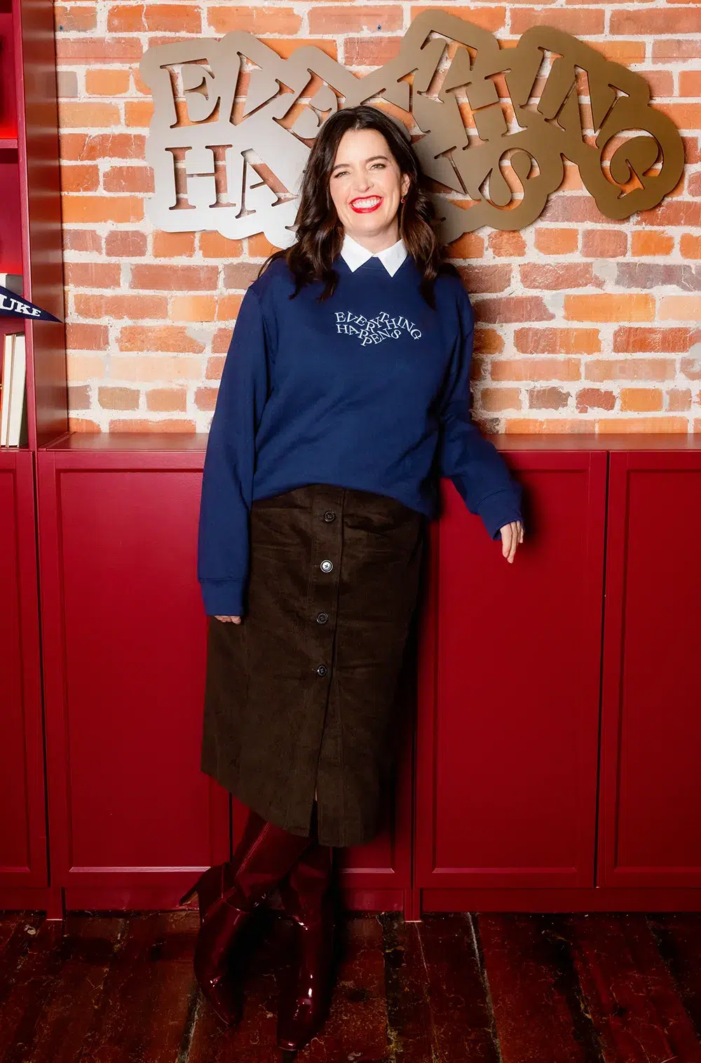 Everything Happens Embroidered Crewneck